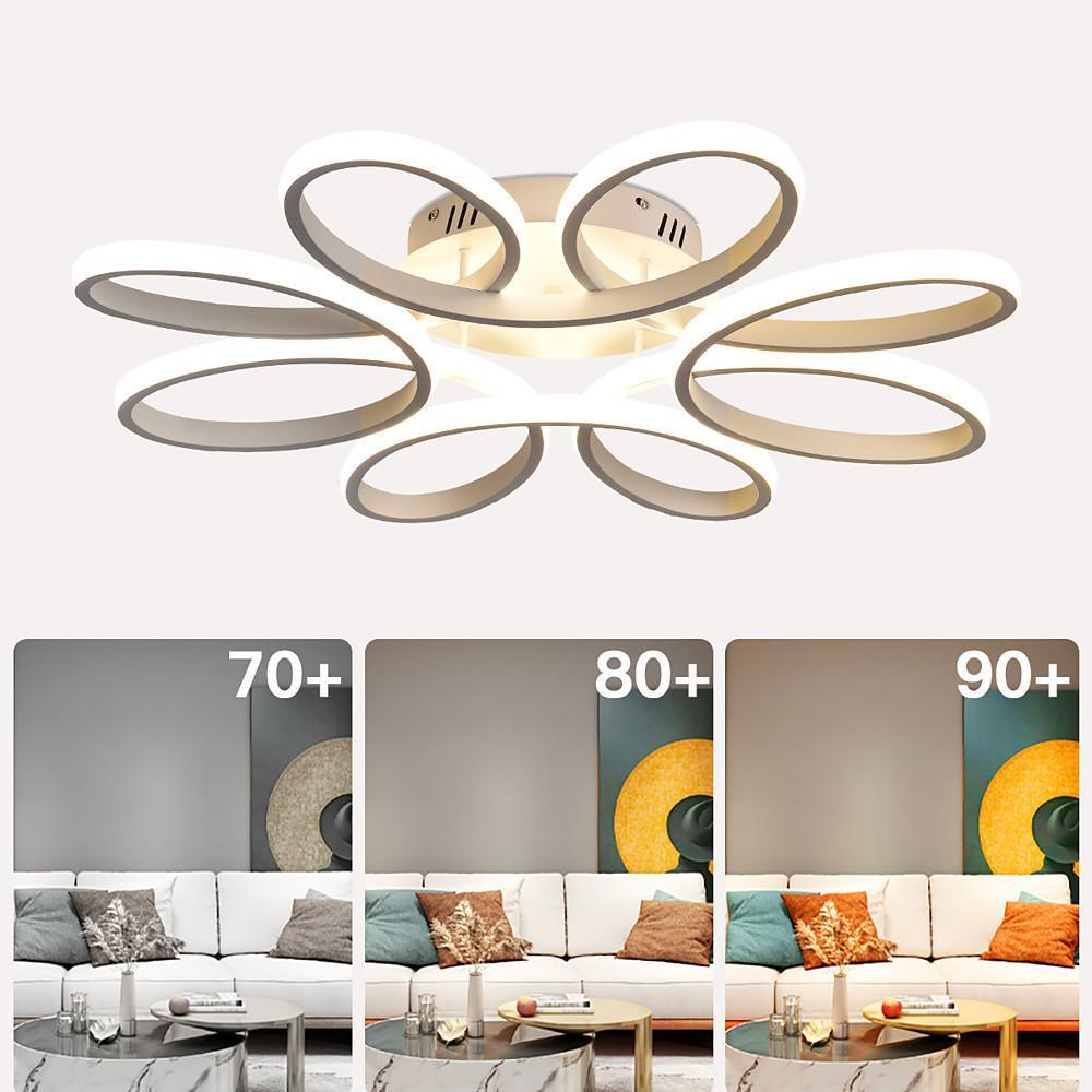 Flower Shaped Dimmable LED Ceiling Light Modern Flush Mount