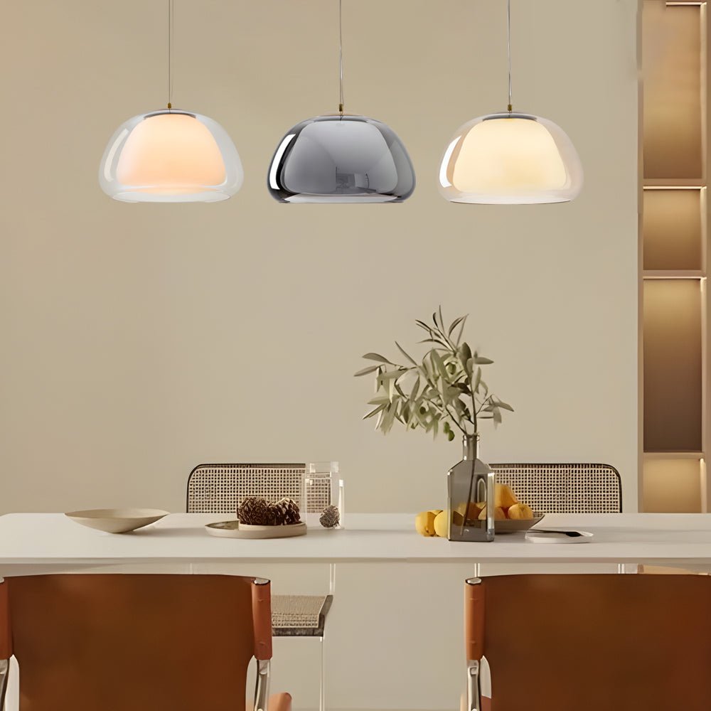 Modern Glass Pendant Light with Three-Step Dimming