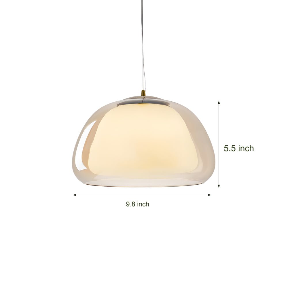 Modern Glass Pendant Light with Three-Step Dimming