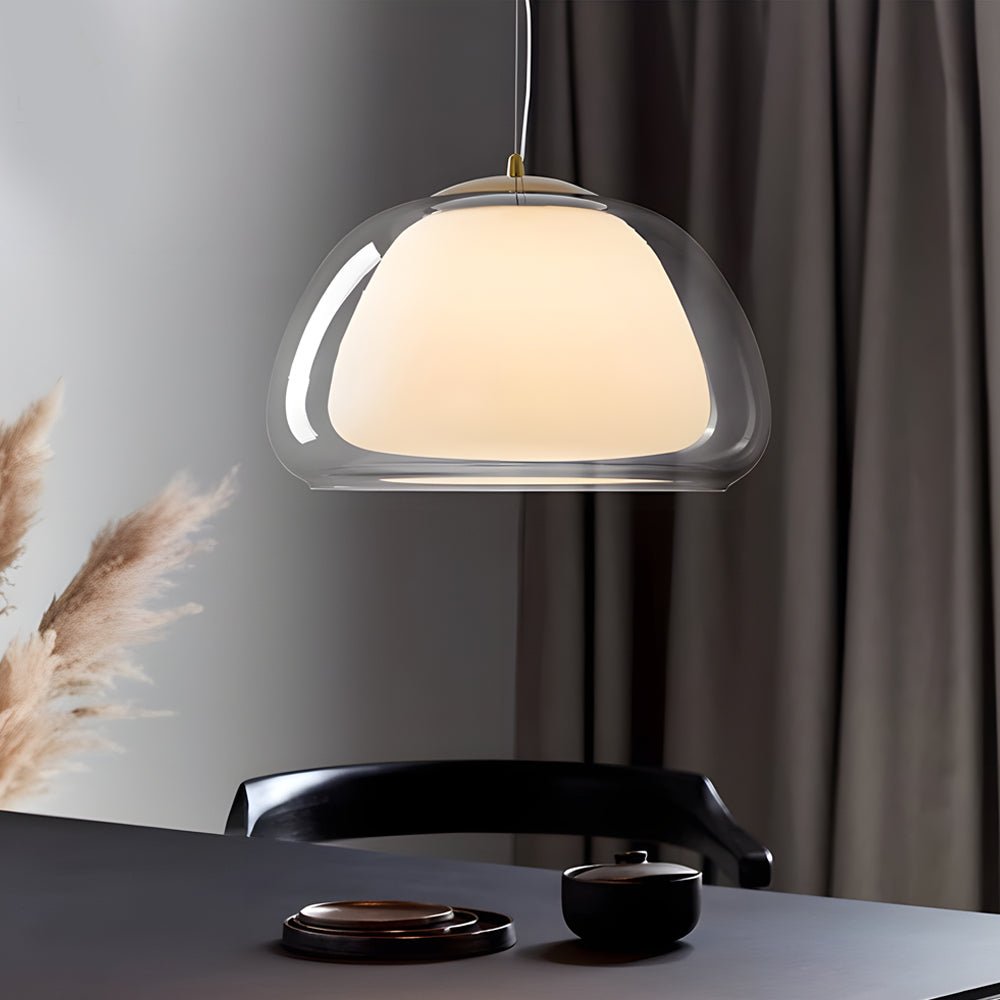 Modern Glass Pendant Light with Three-Step Dimming