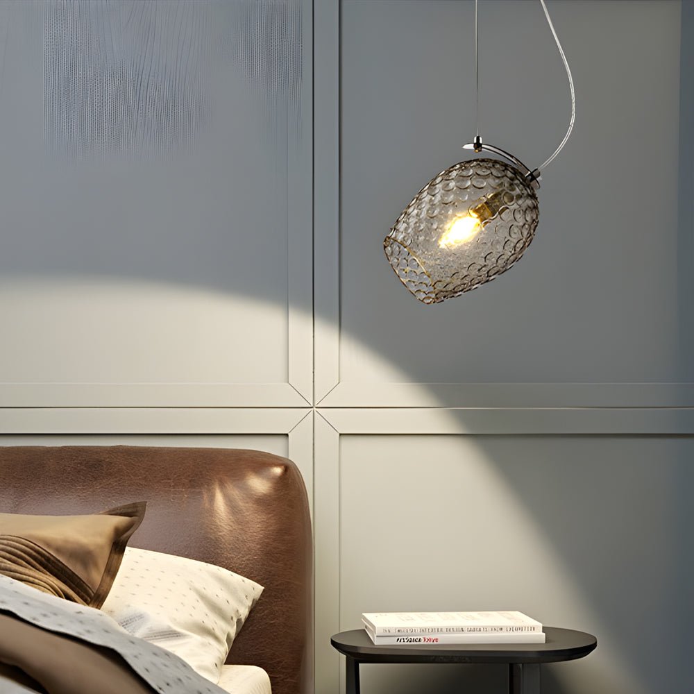 Nordic Minimalist Glass Pendant Light with Adjustable Height