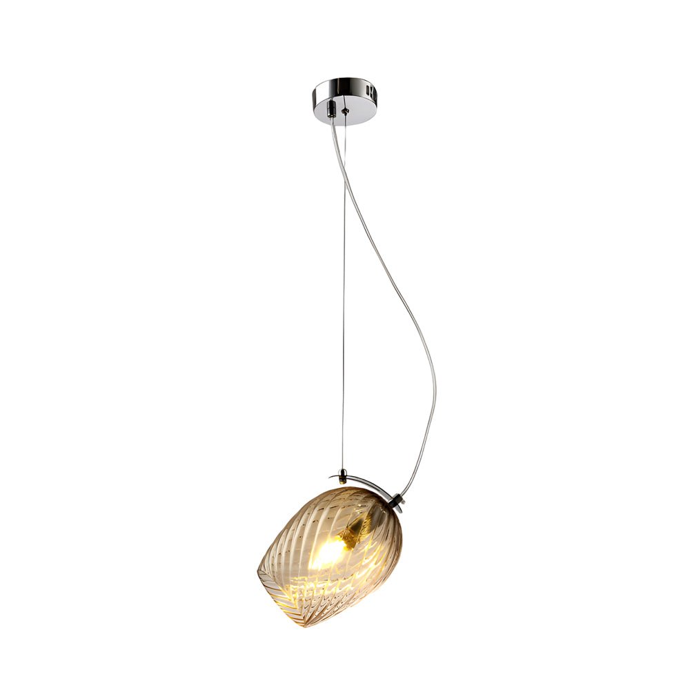 Nordic Minimalist Glass Pendant Light with Adjustable Height