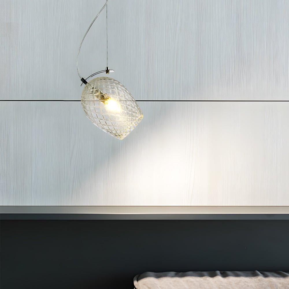 Nordic Minimalist Glass Pendant Light with Adjustable Height