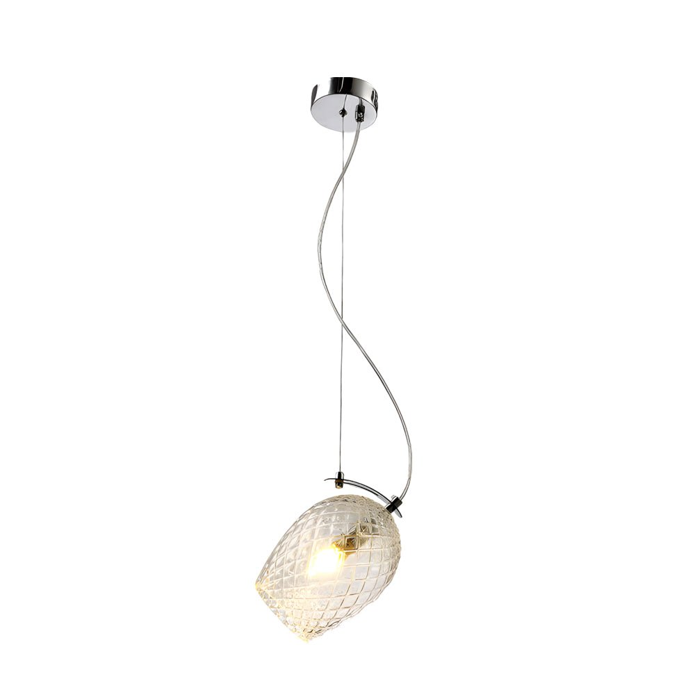Nordic Minimalist Glass Pendant Light with Adjustable Height