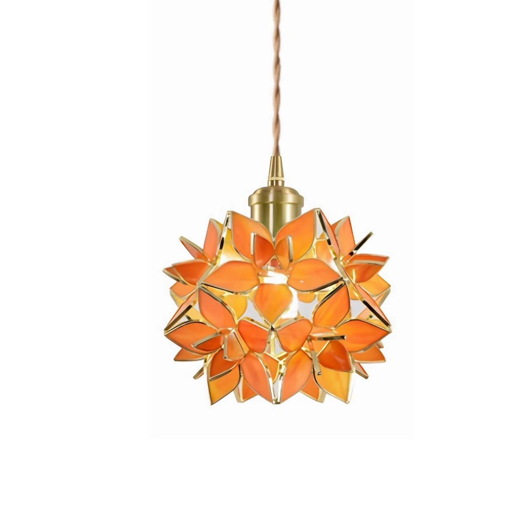 Glass Gardenia Petal Pendant Light | Modern Floral Design