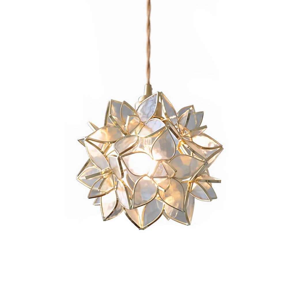 Glass Gardenia Petal Pendant Light | Modern Floral Design