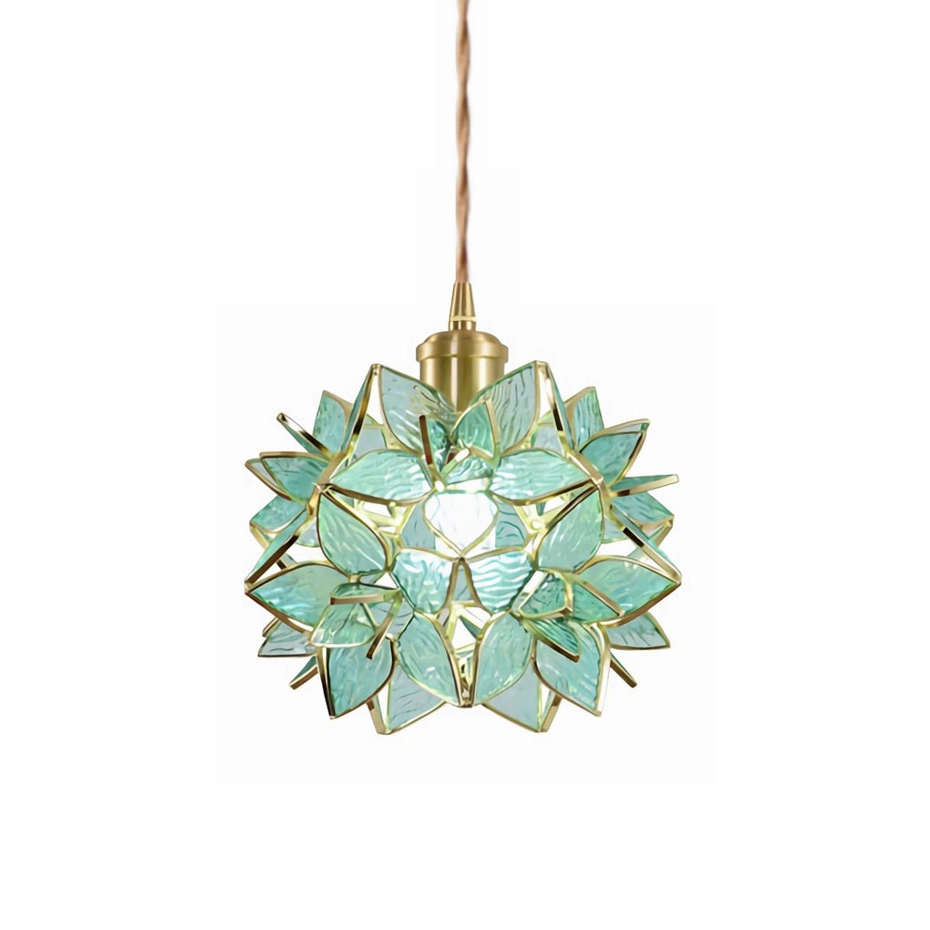 Glass Gardenia Petal Pendant Light | Modern Floral Design