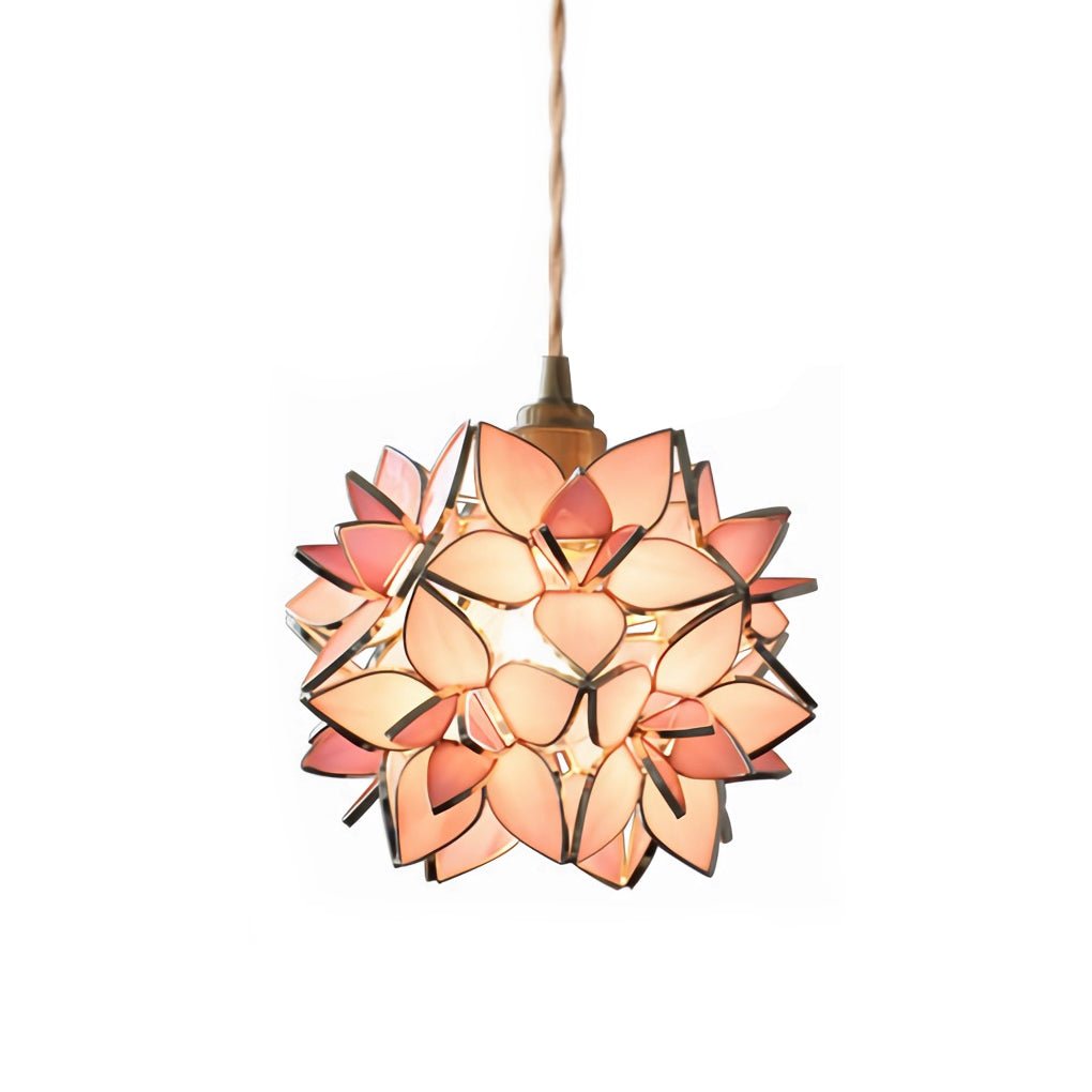Glass Gardenia Petal Pendant Light | Modern Floral Design