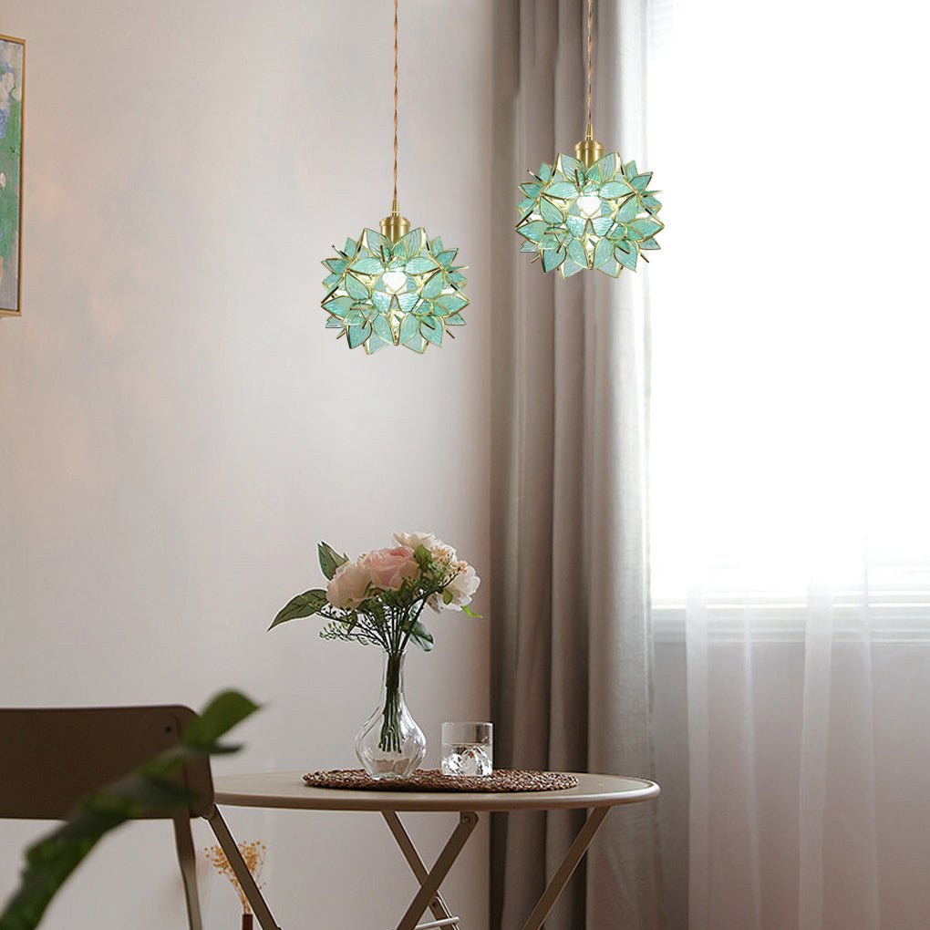 Glass Gardenia Petal Pendant Light | Modern Floral Design