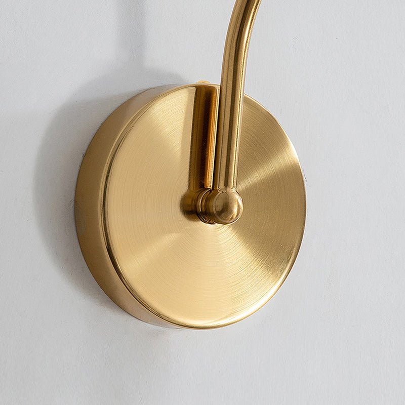 Glass Leaf Wall Sconce with Three-Step Dimming Modern Copper Finish