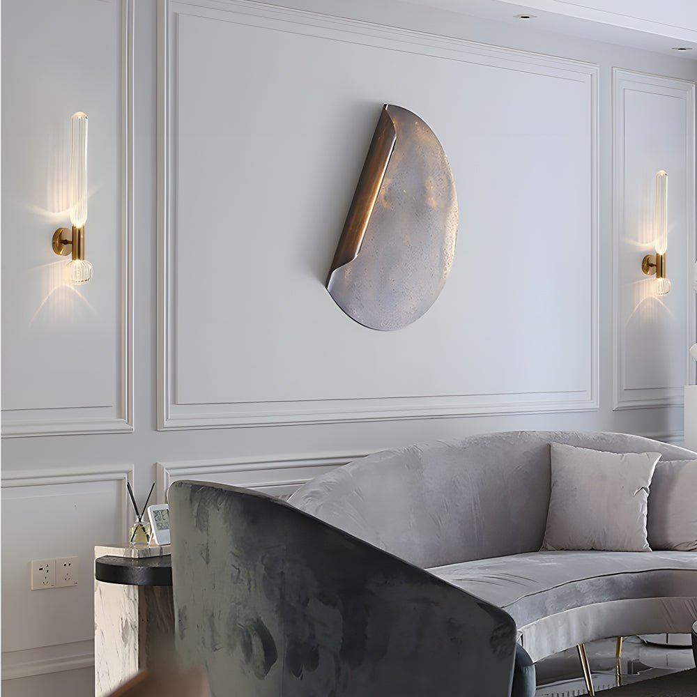 Glass Tube Wall Sconce - Modern Up Down Light Fixture Gold
