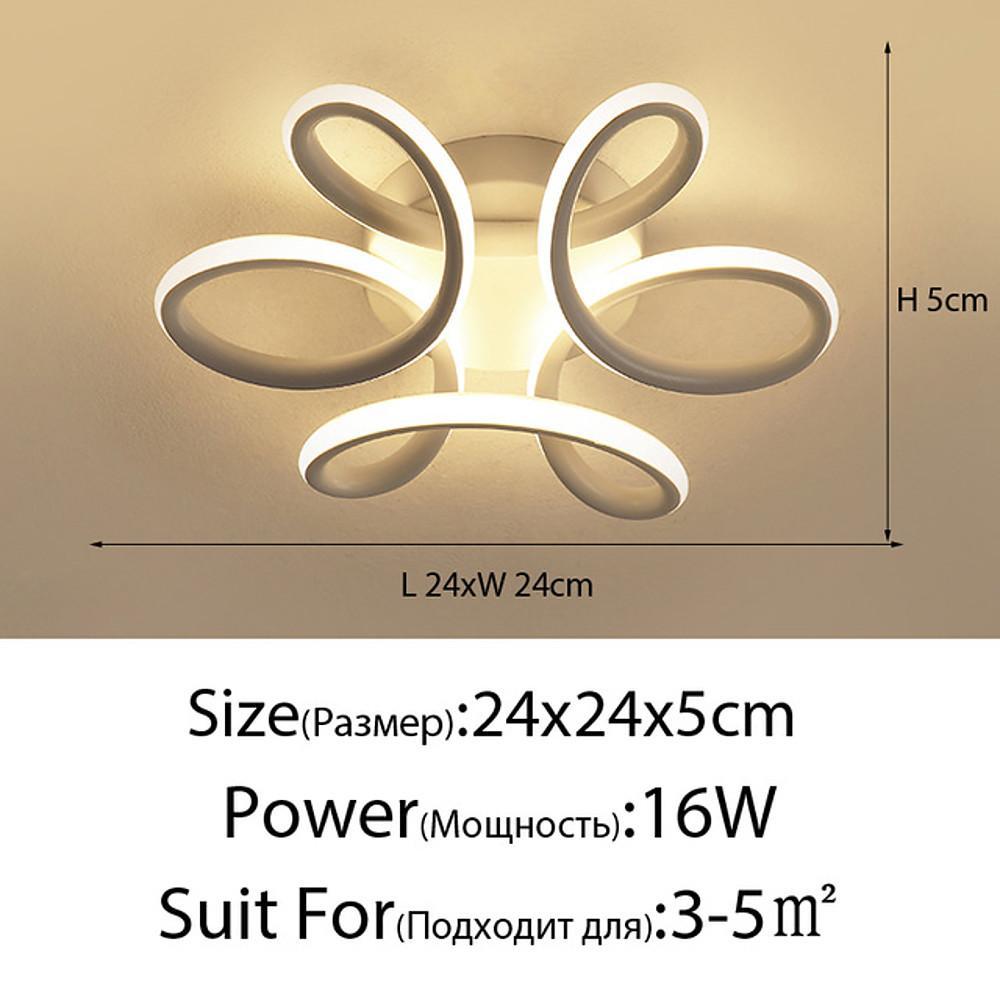 Geometric Flower LED Flush Mount Ceiling Light Modern Metal Fixture