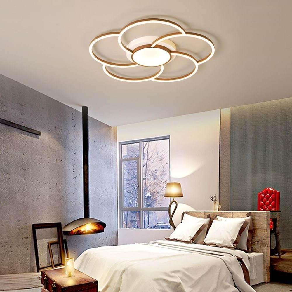 Modern Geometric LED Flush Mount Ceiling Light - Aluminum