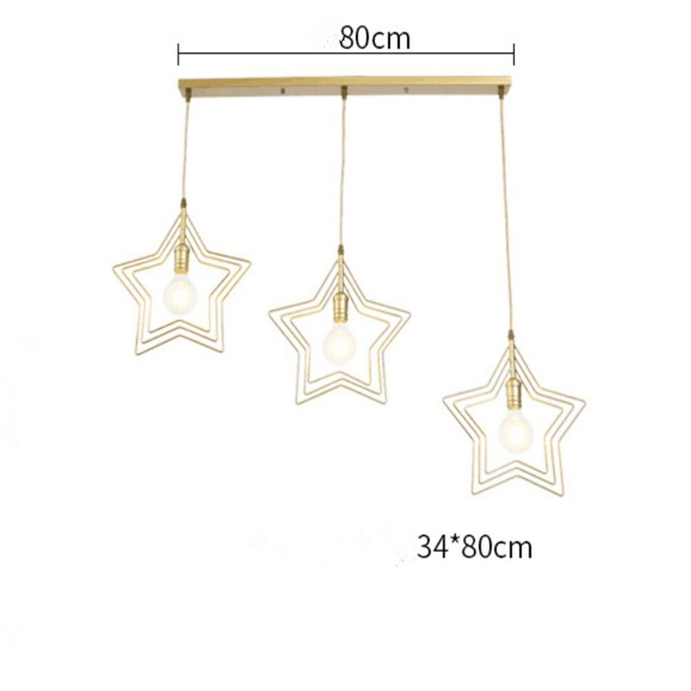 Multi Star Geometric Pendant Light - Modern Metal Hanging Fixture