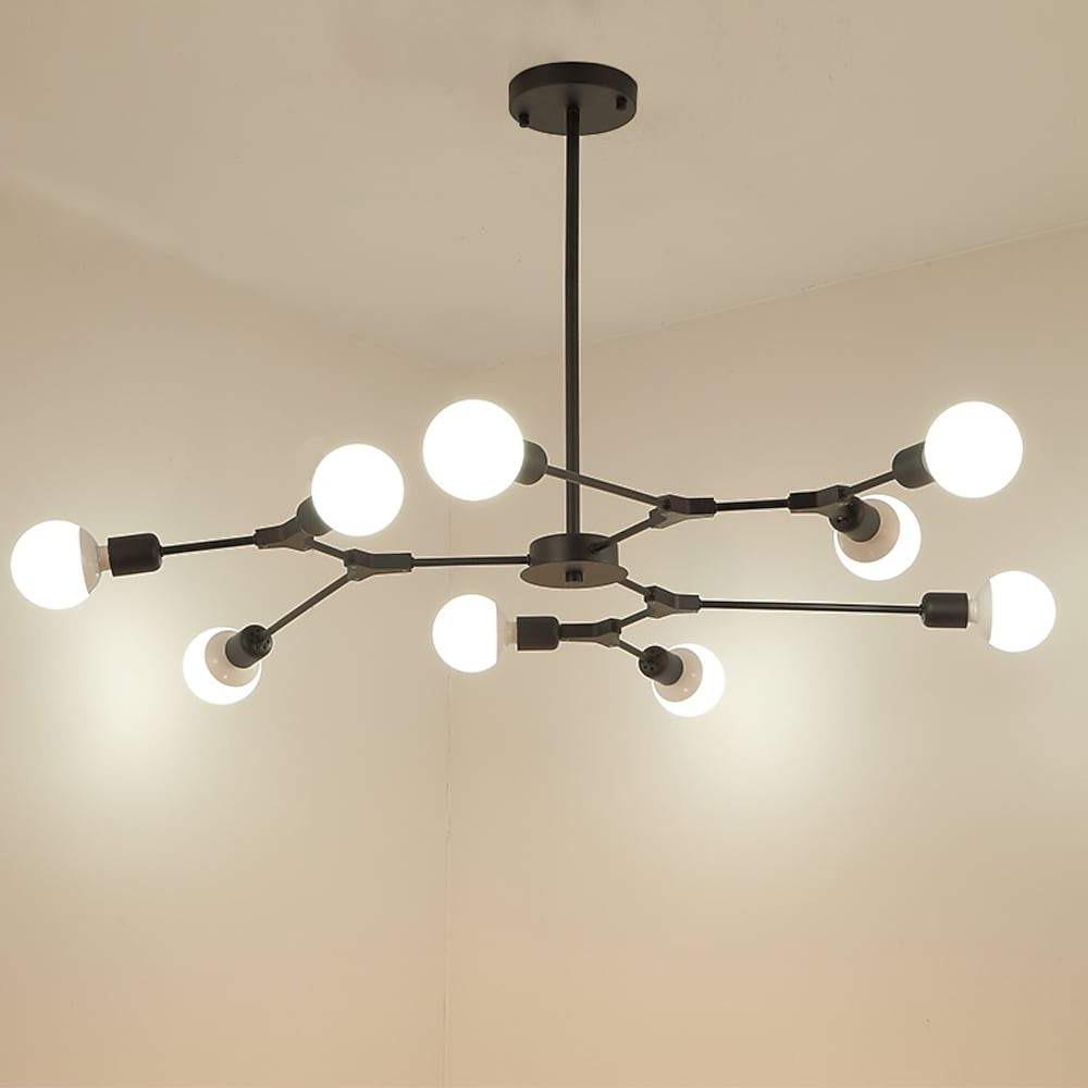 9-Light Sputnik Chandelier | Modern Metal Pendant Light