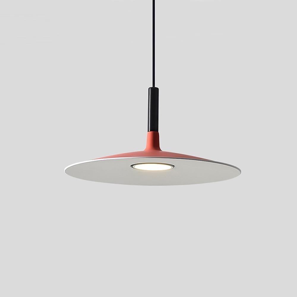 Modern Nordic Pendant Light Slim Metal Circular Ceiling Fixture