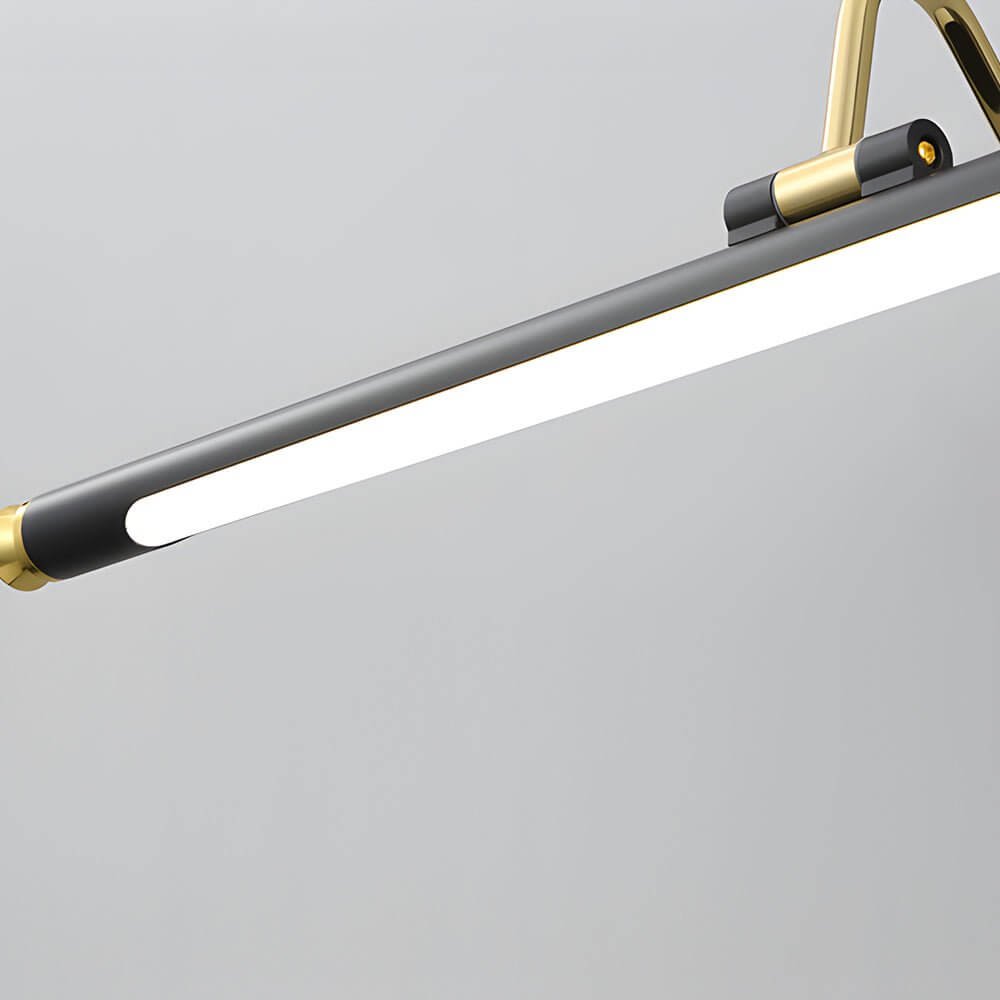 Rotatable Linear LED Bathroom Vanity Light - Gold & Black Vintage