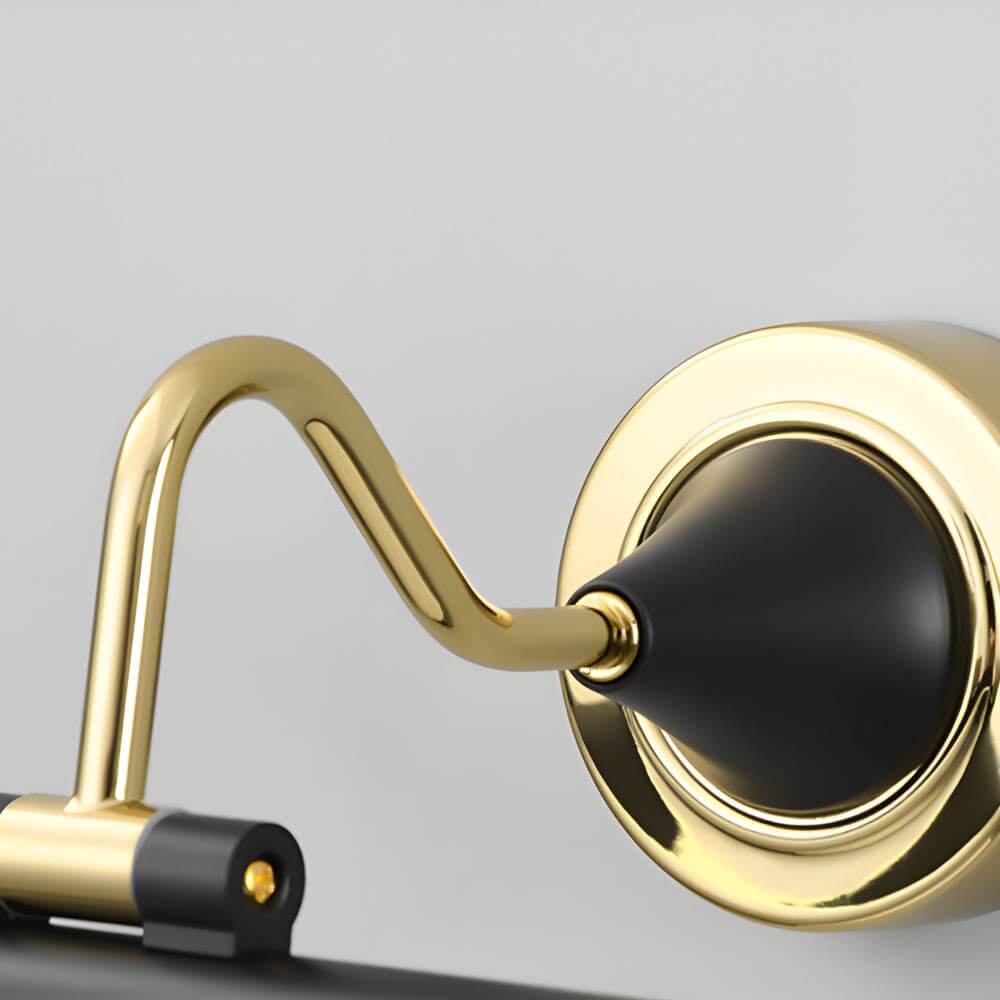 Rotatable Linear LED Bathroom Vanity Light - Gold & Black Vintage