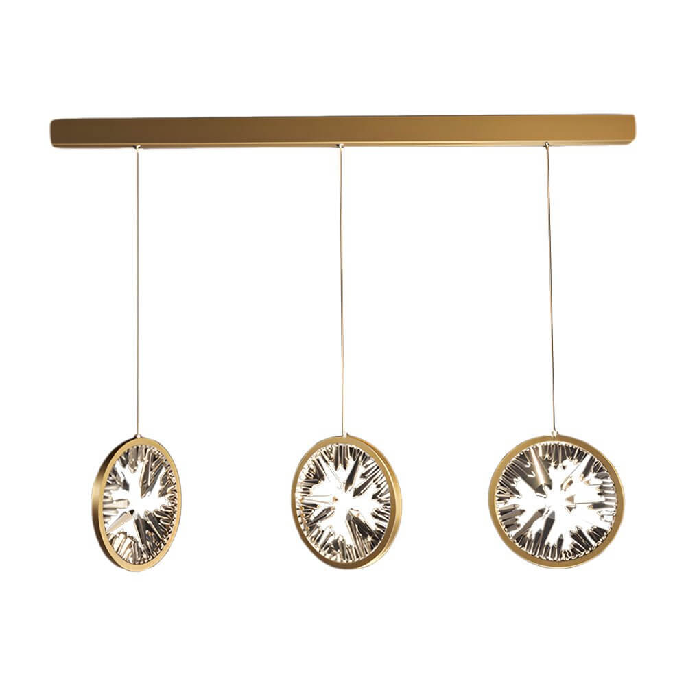 Modern Crystal Staircase Chandelier with Gold Finish