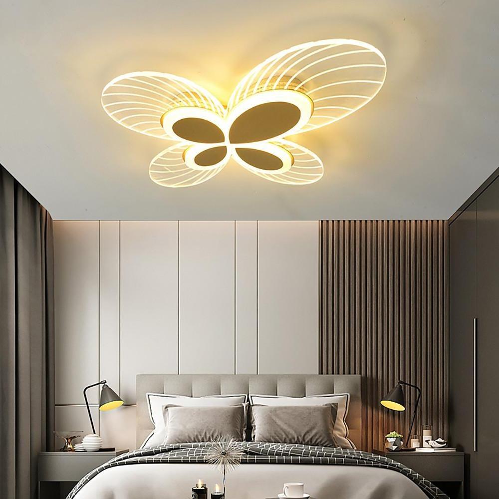 Butterfly Dimmable LED Flush Mount Ceiling Light
