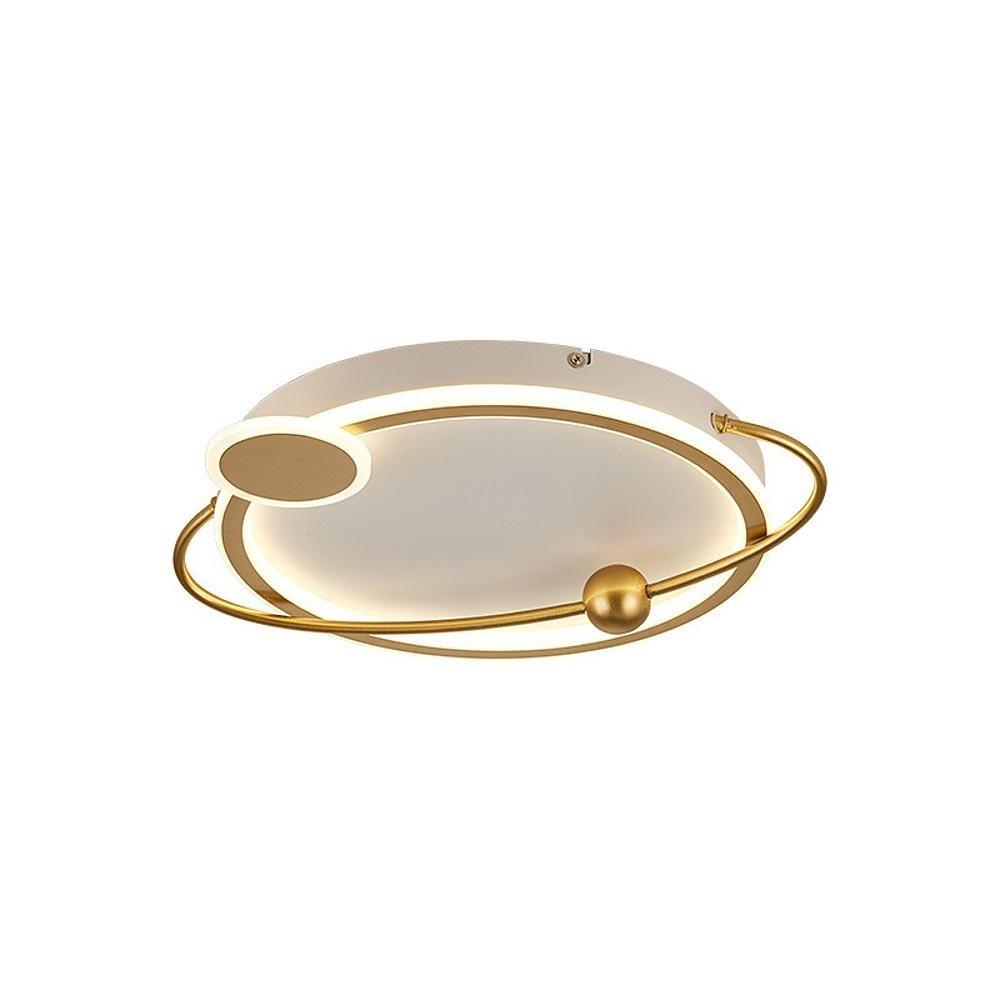 Oval LED Flush Mount Ceiling Light - Modern Geometric Metal Fixture