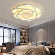 Flower Geometric LED Flush Mount Ceiling Light Dimmable Metal