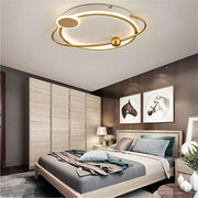Oval LED Flush Mount Ceiling Light - Modern Geometric Metal Fixture