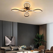Wave Flower Dimmable LED Ceiling Light Flush Mount Aluminum