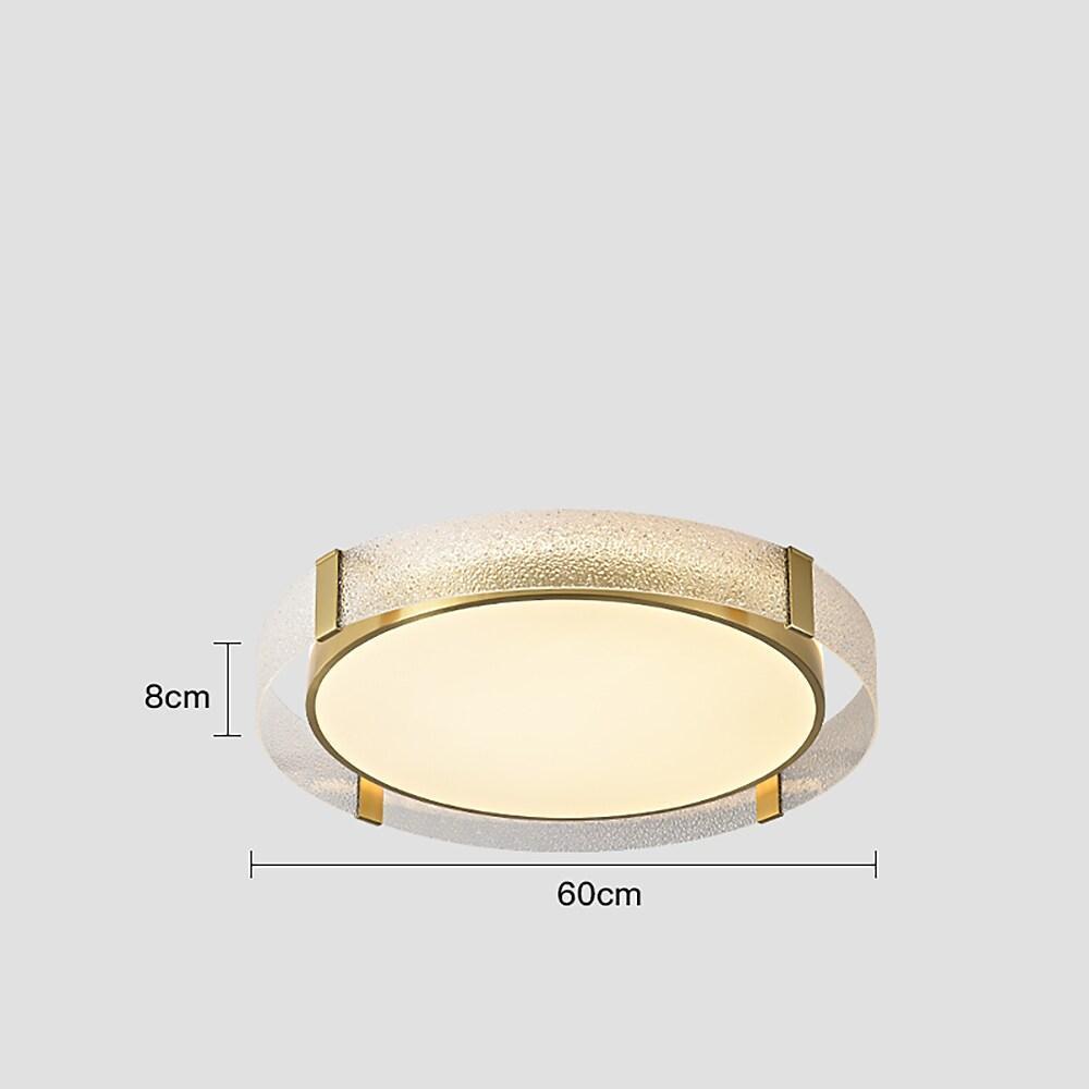 Nordic Glass Copper Flush Mount Ceiling Light LED Integrated
