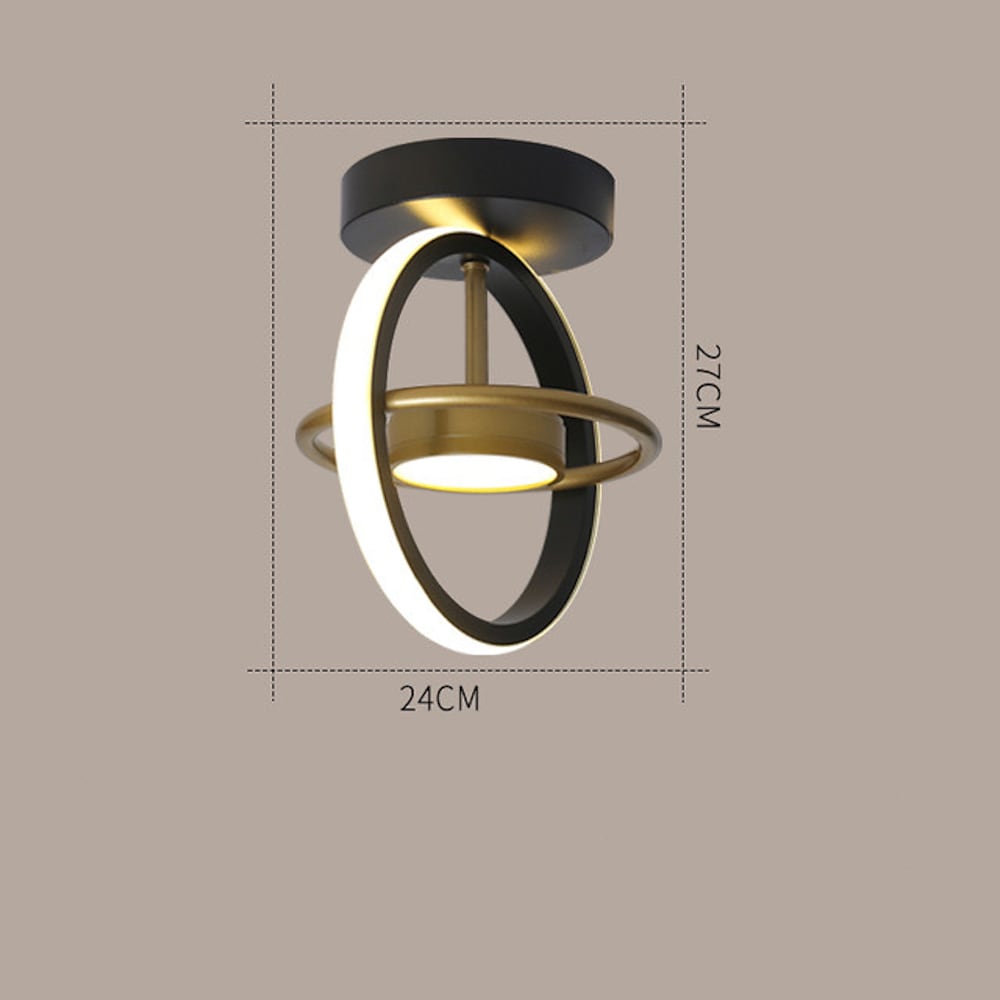 Modern Geometric LED Flush Mount Ceiling Light - Dimmable Entry
