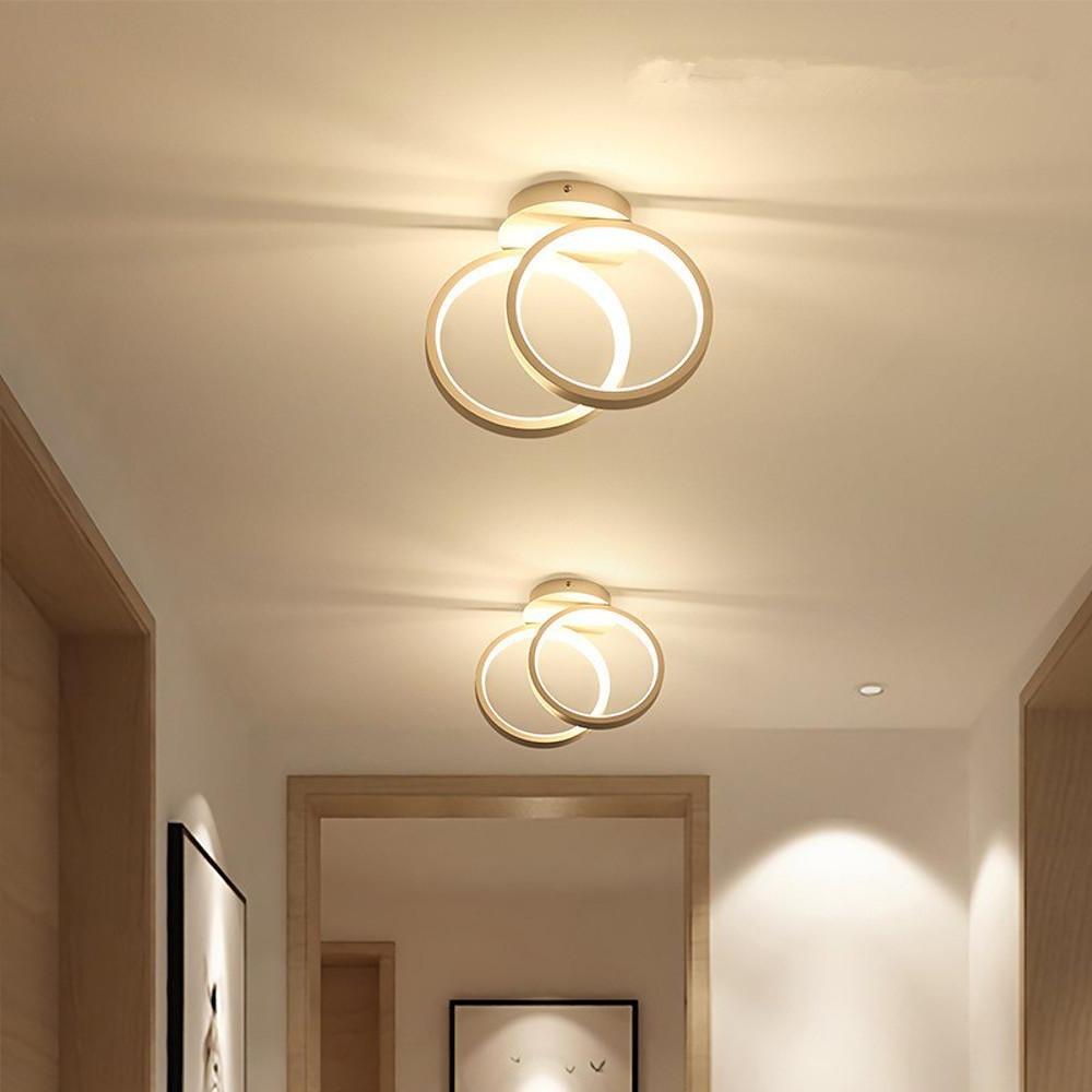 2 Ring Flush Mount Ceiling Light Minimalist LED Aluminum
