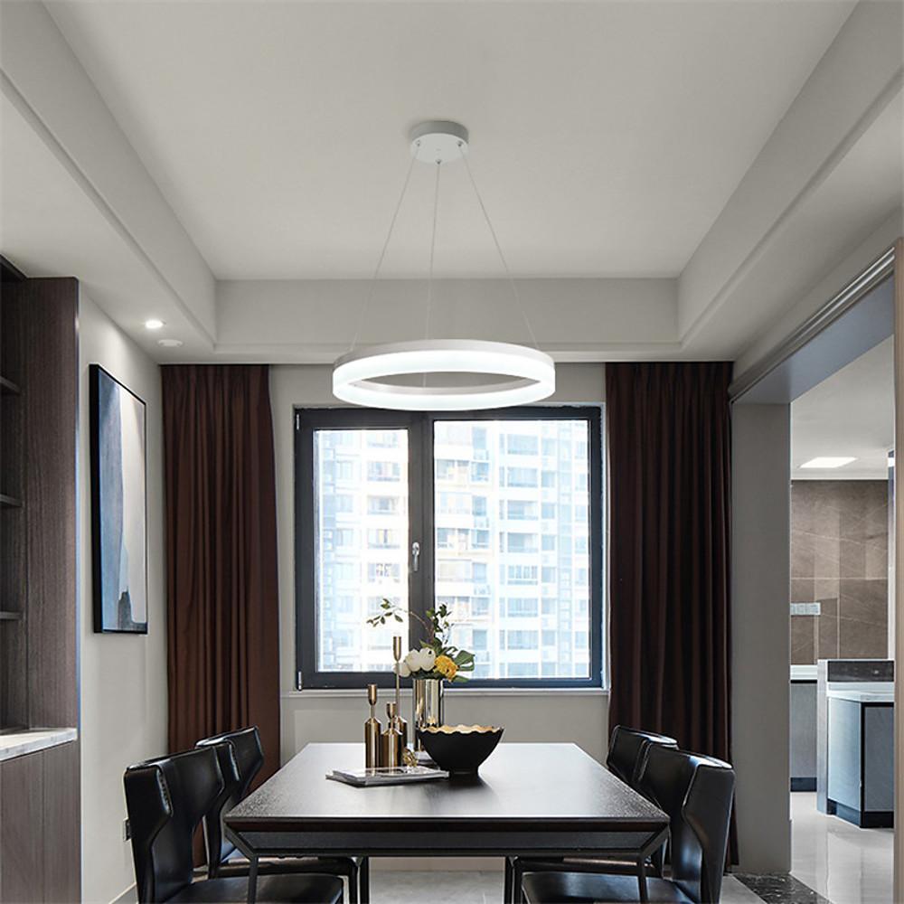 Modern Circle Acrylic Pendant Light LED Dining Kitchen Ceiling