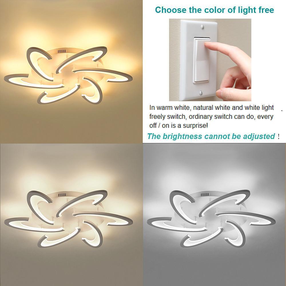Geometric Flush Mount Ceiling Light | Modern Acrylic LED Dimmable