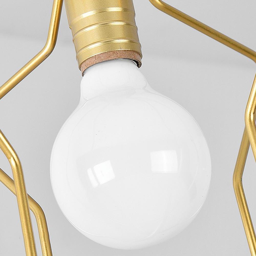 Modern Star Shaped Metal Pendant Light with Adjustable Cord