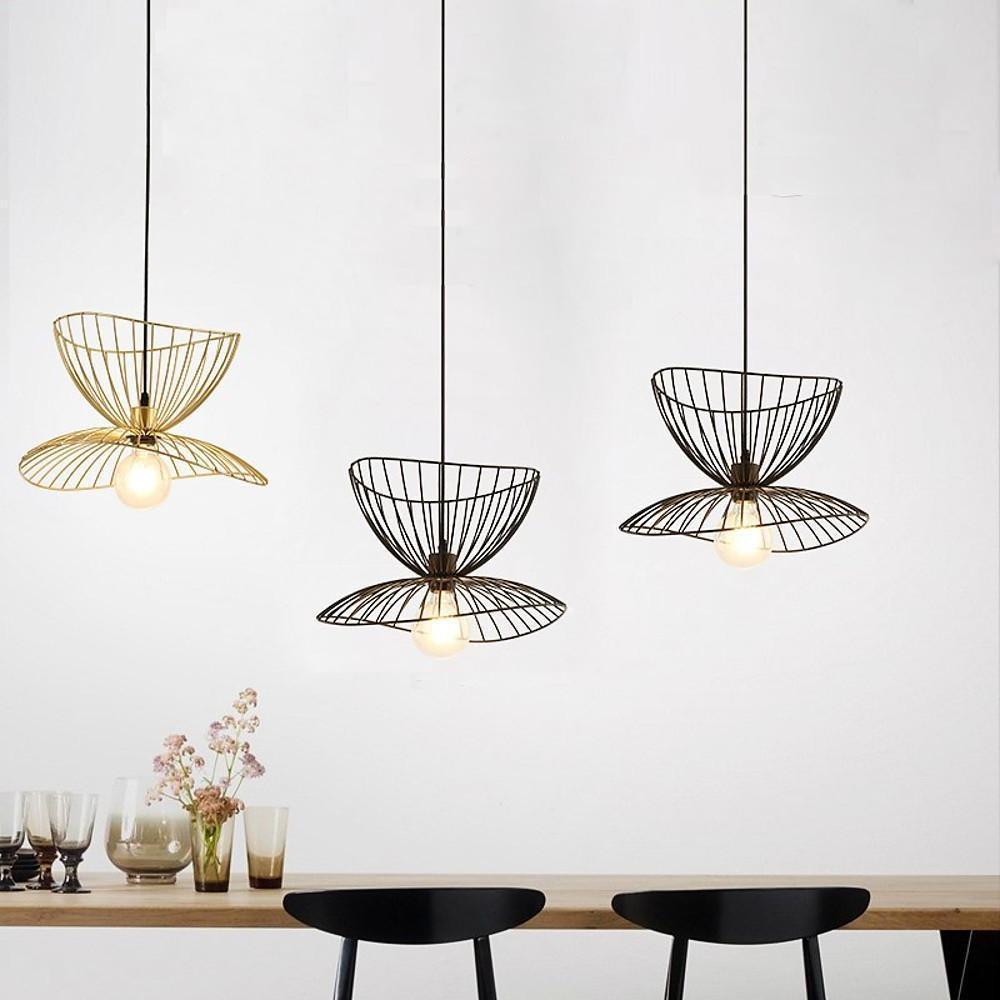 Vintage Double Wire Basket Metal Pendant Light