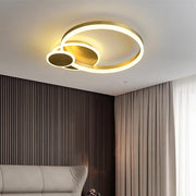Overlapping Circles Flush Mount LED Ceiling Light Metal Acrylic