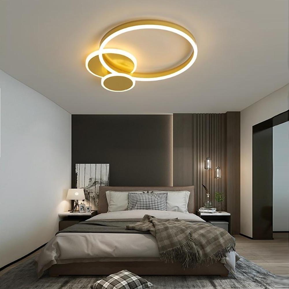 Overlapping Circles Flush Mount LED Ceiling Light Metal Acrylic