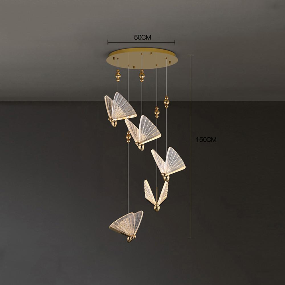 Butterfly Pendant Light – Modern Nordic Metal & Acrylic Ceiling Lamp