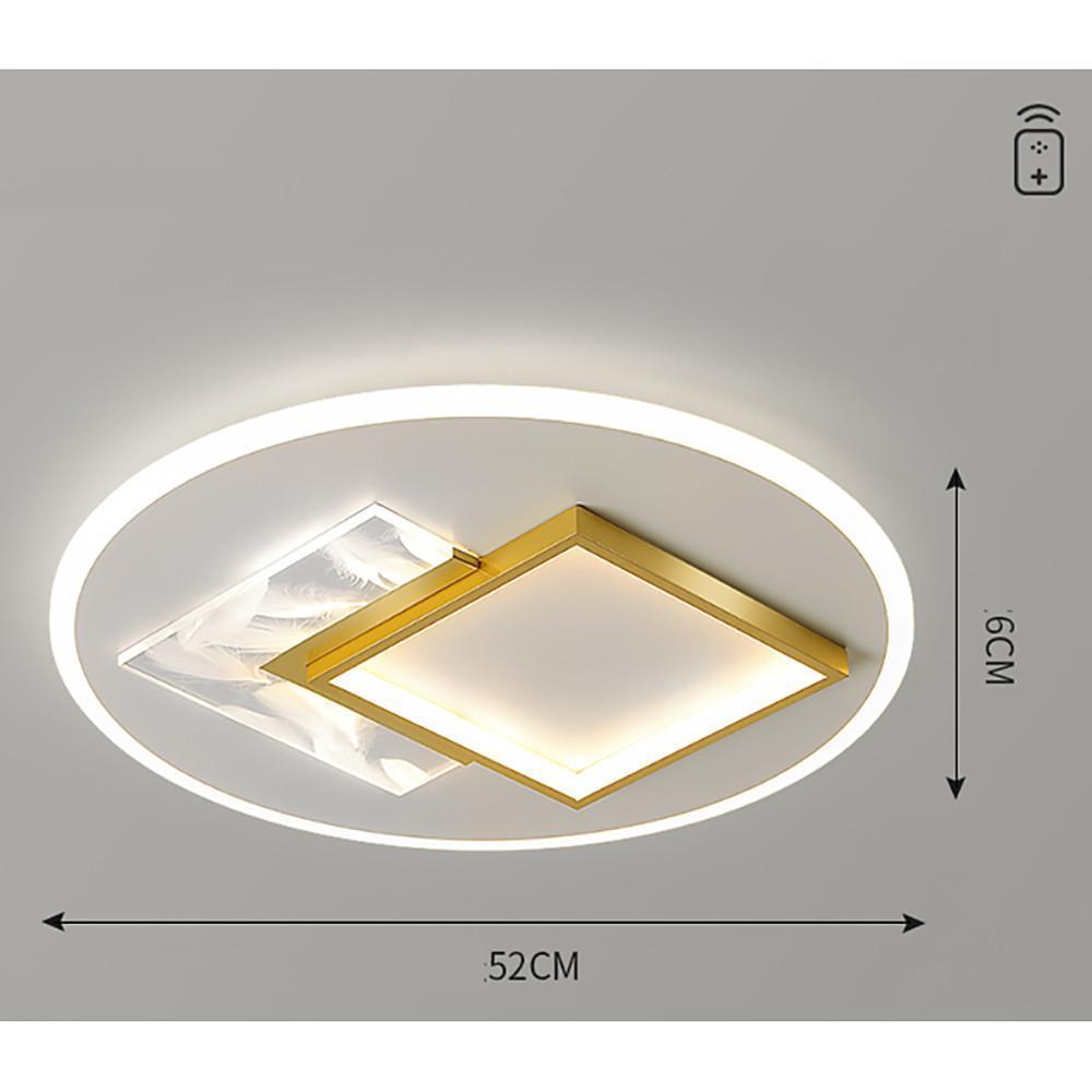 Modern Geometric Metal LED Flush Mount Ceiling Light