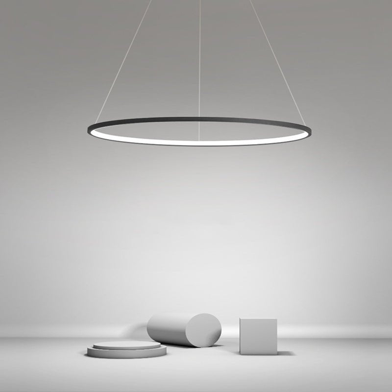 Modern Circular LED Chandelier with Stepless Dimming