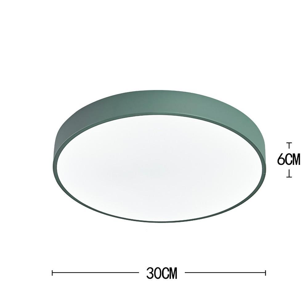 Ultra-Thin Round LED Ceiling Light Flush Mount Wood Frame