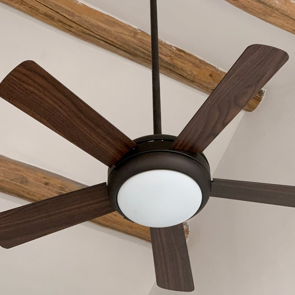Modern Retro Wooden Ceiling Fan with LED Light - 3-Speed Remote