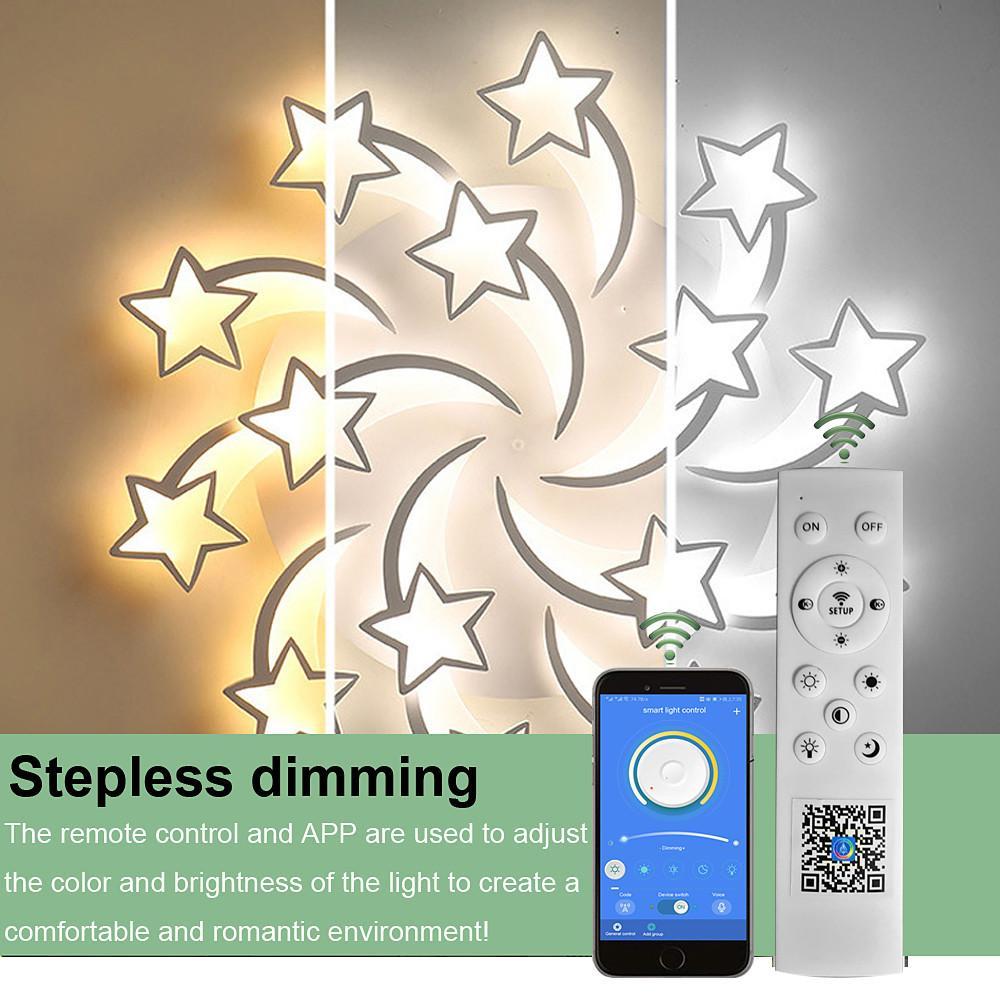 Shooting Stars Flush Mount Ceiling Light - LED Dimmable White