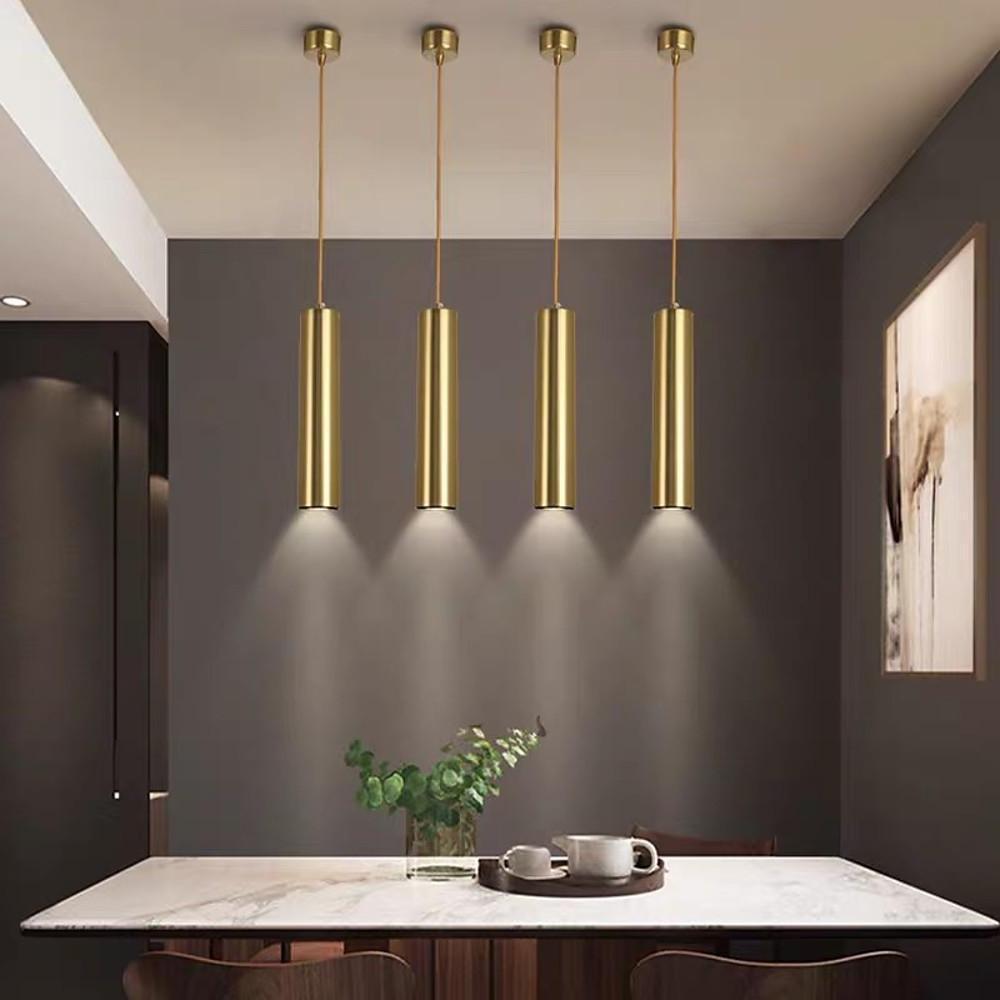 Linear Metal Pendant Light Industrial Kitchen Island Lighting