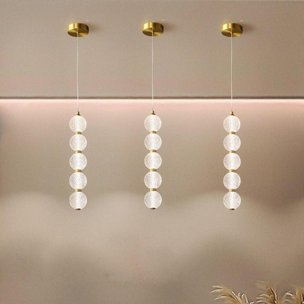 Nordic Globe Pendant Light | Acrylic & Copper Geometric Ceiling