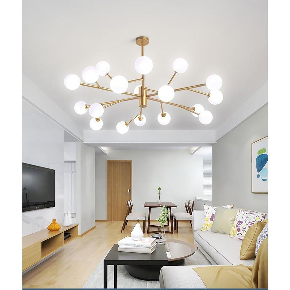 Sputnik Glass Bubble LED Ceiling Light – Modern Nordic Chandelier