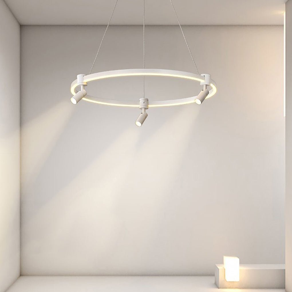 Three-Head Adjustable Spotlight Chandelier with Remote Control