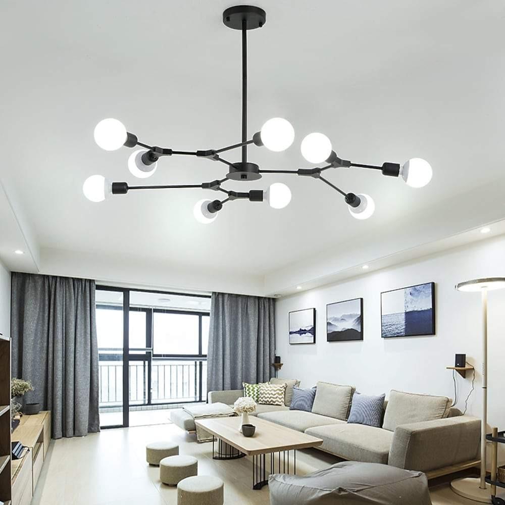 9-Light Sputnik Chandelier | Modern Metal Pendant Light