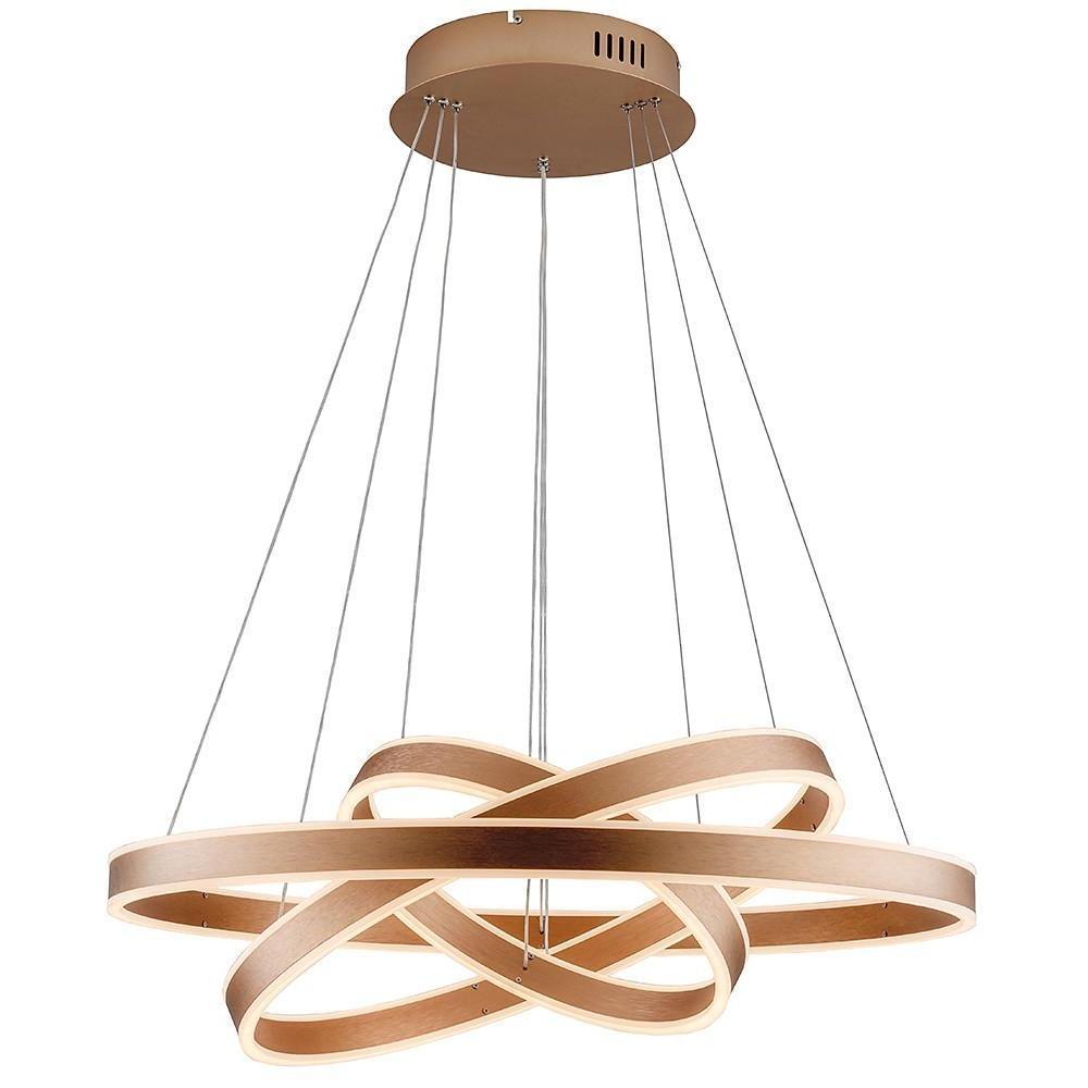 Modern Three-Ring LED Chandelier – Aluminum & Acrylic Pendant Light