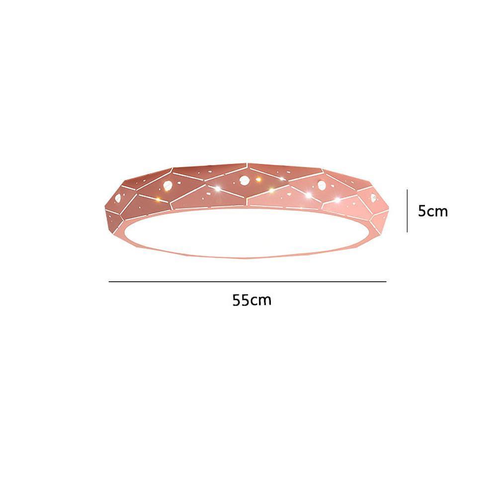 Nordic Drum Flush Mount LED Ceiling Light with Cutout Pattern